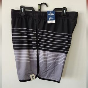 🌊 George Men’s Black & Gray Swim Shorts – Size XL (40–42), NWT, Quick Dry